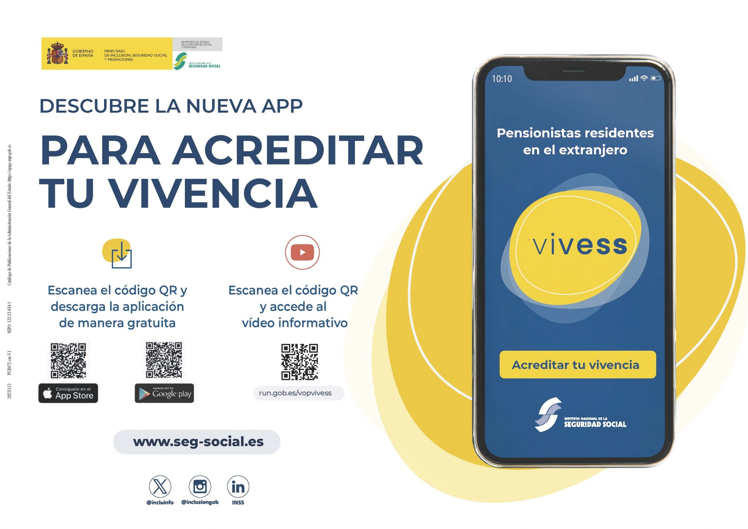 VIVESS, app de la Seguridad Social